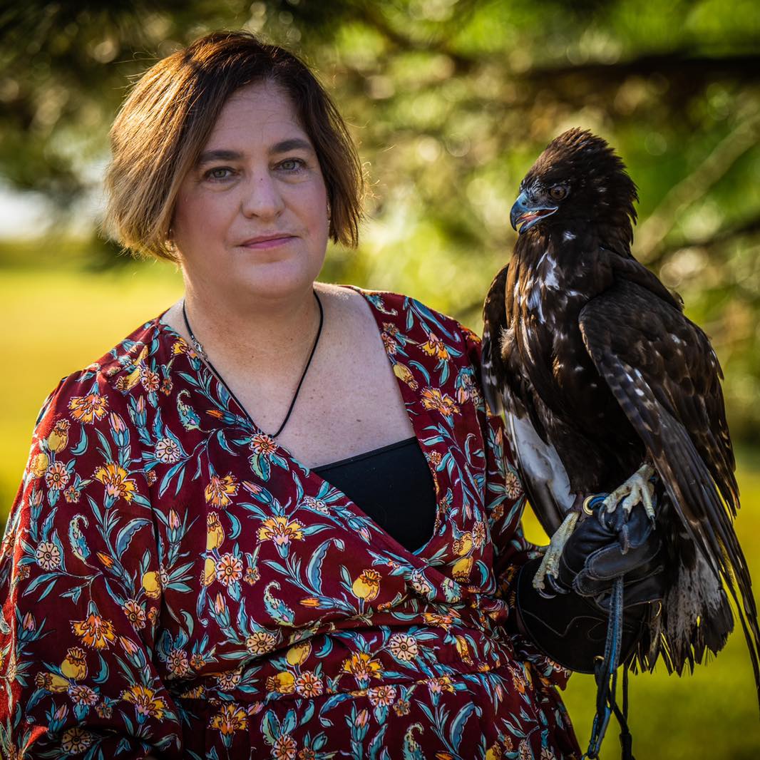 Image of Rachael and Harley Jr. Harlans hawk